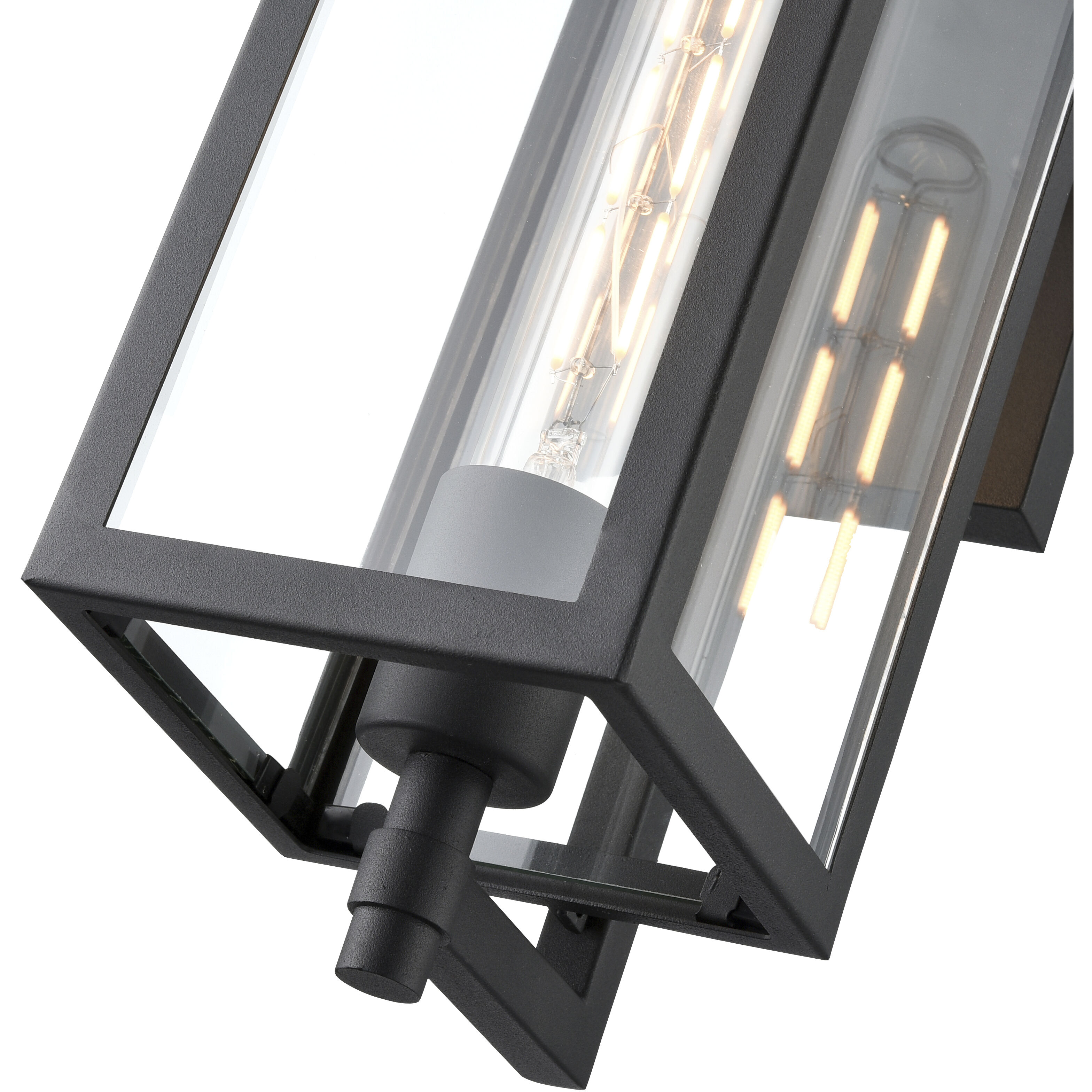 Messi 1 Light 18 inch Textured Black Outdoor Wall Sconce